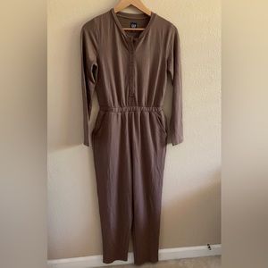 Gap Henley Jumpsuit - Taproot Brown